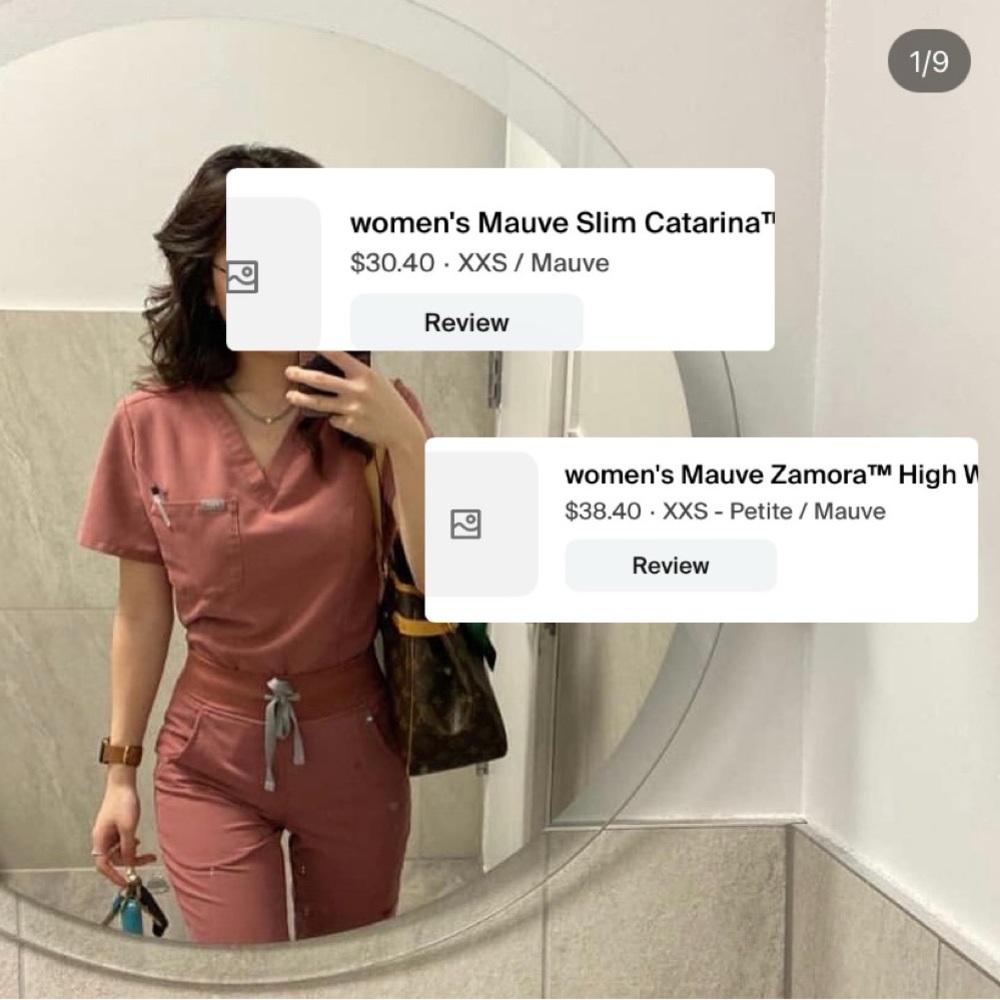 Figs: pxxs set 🧠 Mauve 🧠 one pocket top + HW joggers